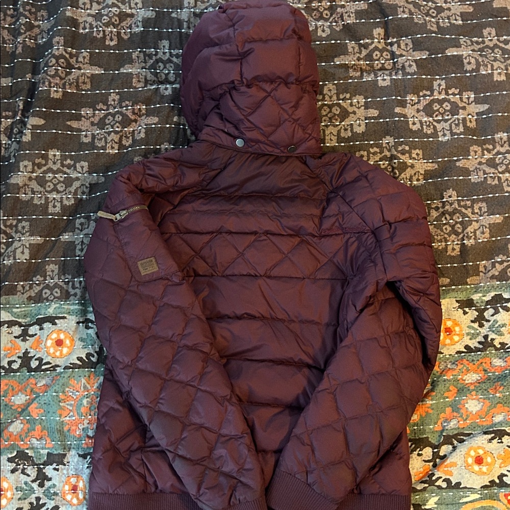 Outdoor Research Women's Puffer Down Jacket in Deep Burgundy - Picture 2 of 10